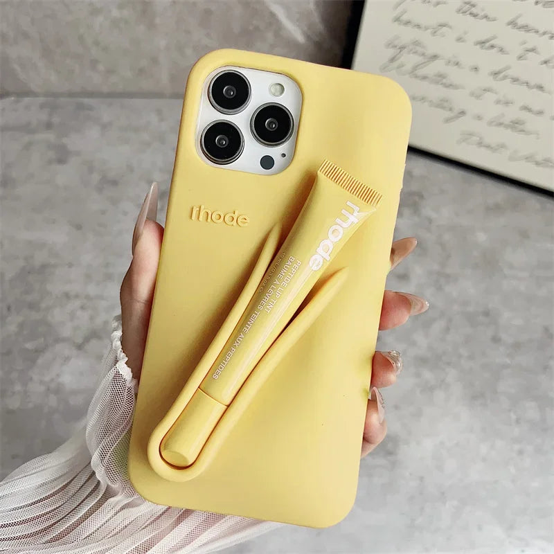 Rhode Lemontini Lip Gloss iPhone Case