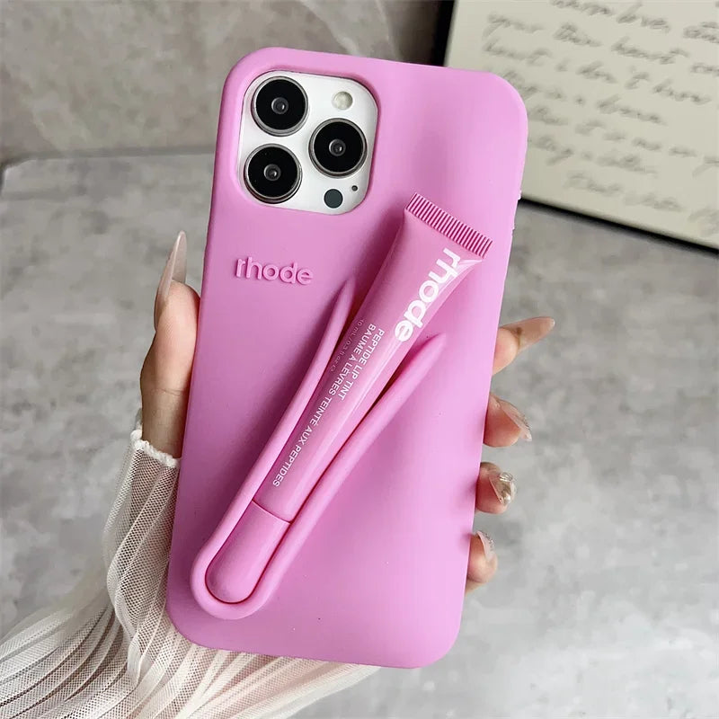 Rhode Lemontini Lip Gloss iPhone Case