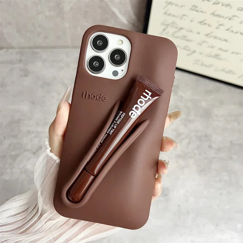 Rhode Lemontini Lip Gloss iPhone Case