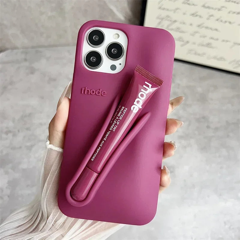 Rhode Lemontini Lip Gloss iPhone Case