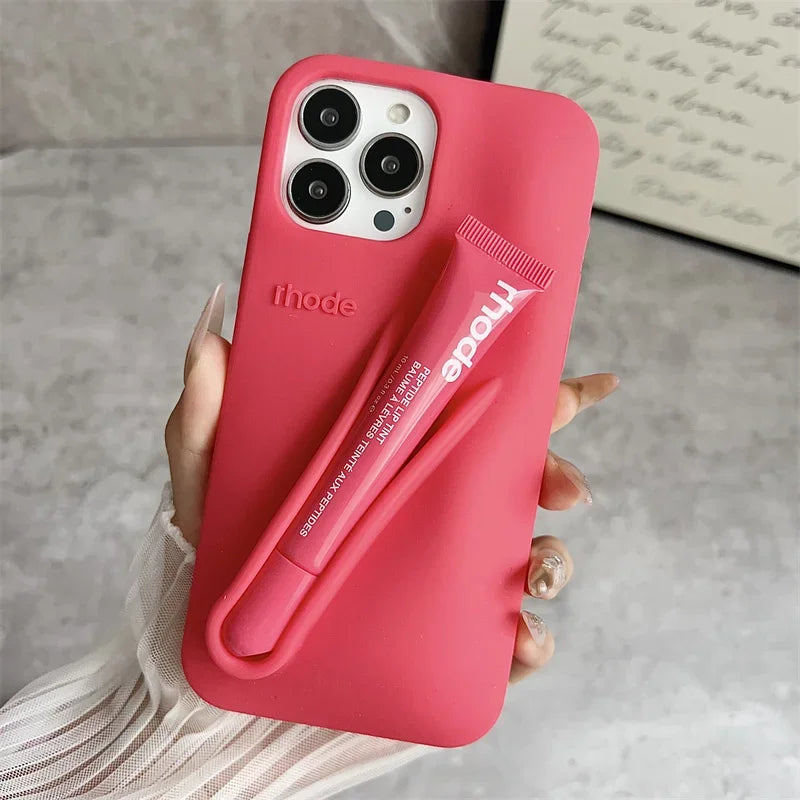 Rhode Lemontini Lip Gloss iPhone Case