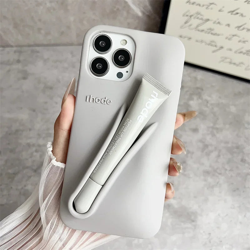 Rhode Lemontini Lip Gloss iPhone Case