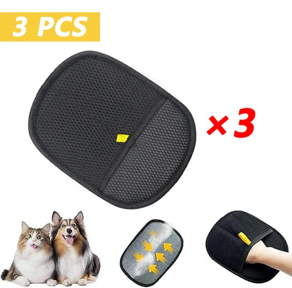 Pet Hair Removal Gloves – Reusable Double-Sided Static Grooming Gloves for Cats & Dogs